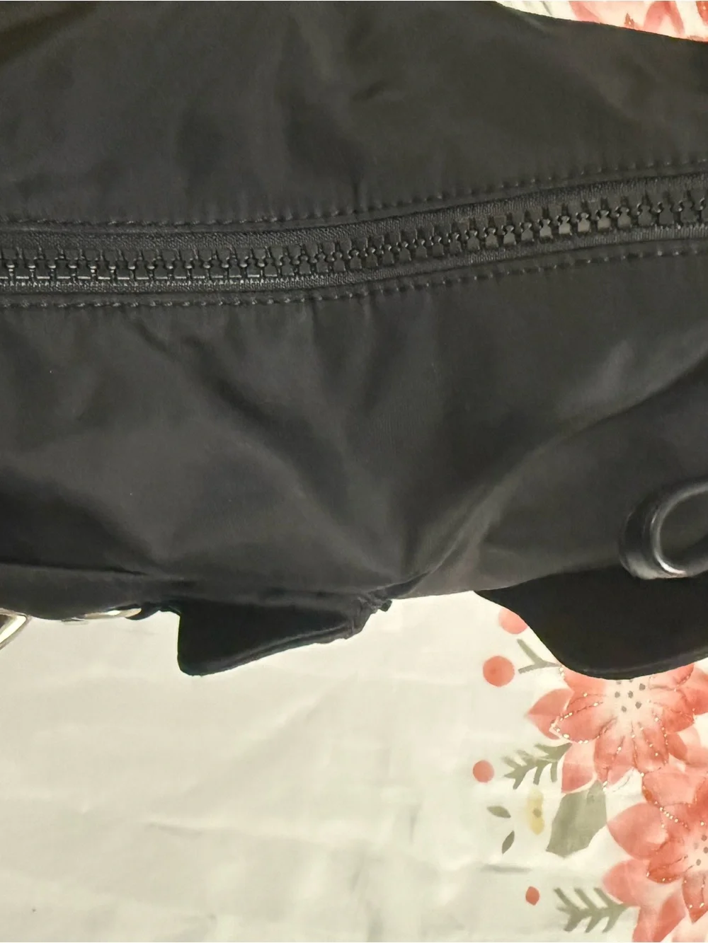 Rebecca Minkoff Black Nylon Backpack with Silver Hardware